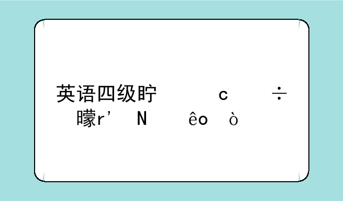 英语四级真题好书有哪些？